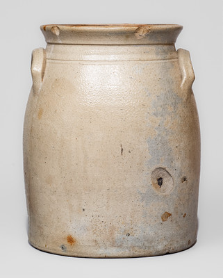 Scarce W. HART / OGDENSBURGH, NY Stoneware Jar w/ Cobalt Fish Decoration