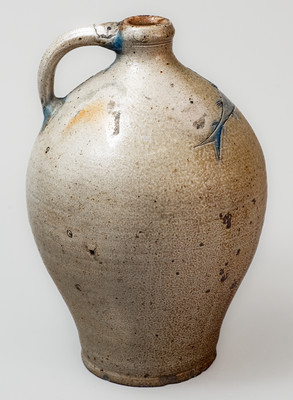 Fine Incised Fish Stoneware Jug, Albany, New York area, early 19th century