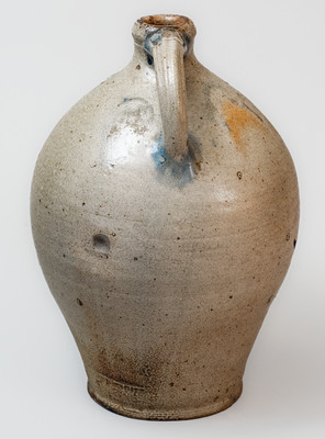 Fine Incised Fish Stoneware Jug, Albany, New York area, early 19th century