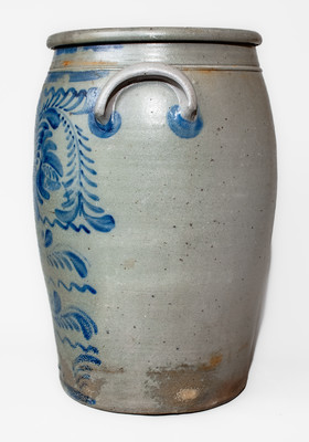 Fine Twenty-Gallon Western PA Stoneware Jar w/ Profuse Freehand Cobalt Decoration