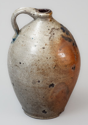 NY State Stoneware Jug w/ Incised Floral Decoration, early 19th century