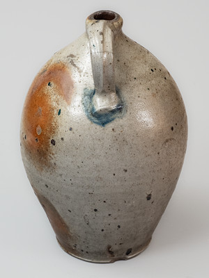 NY State Stoneware Jug w/ Incised Floral Decoration, early 19th century