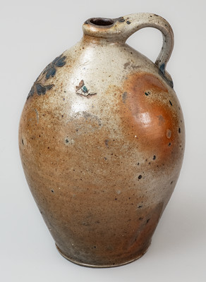 NY State Stoneware Jug w/ Incised Floral Decoration, early 19th century
