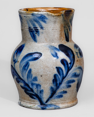 Attrib. Remmey Pottery, Philadelphia, PA Small-Sized Stoneware Pitcher, c1865