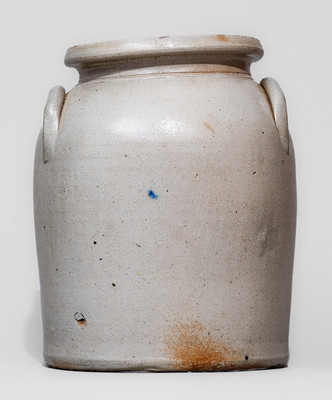 Exceptional J. & E. NORTON, / BENNINGTON, VT Stoneware Jar w/ Oversized Cobalt Bird on Branch