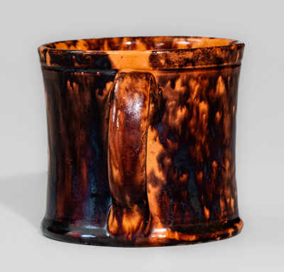 Scarce JOHN BELL (Waynesboro, PA) Small-Sized Redware Mug w/ Manganese Decoration