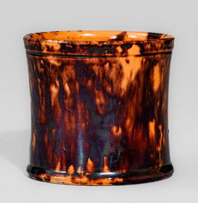 Scarce JOHN BELL (Waynesboro, PA) Small-Sized Redware Mug w/ Manganese Decoration