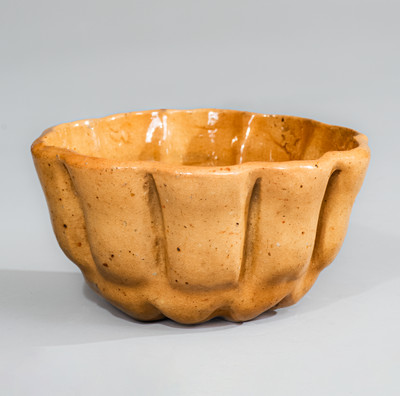 JOHN BELL (Waynesboro, PA) Redware Pudding Mold, c1840-80