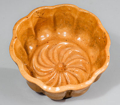 JOHN BELL (Waynesboro, PA) Redware Pudding Mold, c1840-80