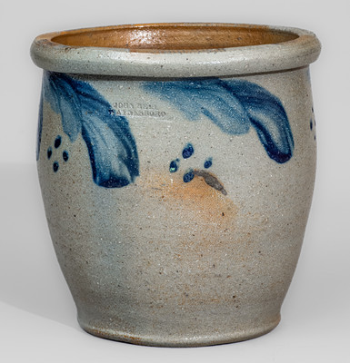 JOHN BELL / WAYNESBORO Cobalt-Decorated Stoneware Jar, c1850-80