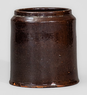 I. BELL (John Bell, Waynesboro, PA) Manganese-Glazed Redware Jar, c1840