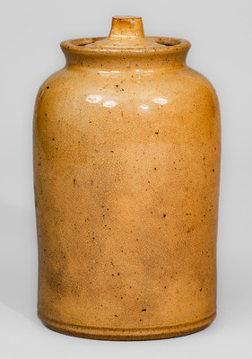 JOHN BELL (WAYNESBORO, PA) Redware Jar w/ Lid, c1840-1880