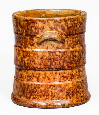 JOHN BELL / WAYNESBORO Redware Tobacco Jar, c1850-80