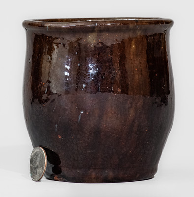 JOHN BELL, Waynesboro, PA Manganese-Glazed Redware Jar