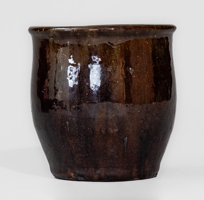 JOHN BELL, Waynesboro, PA Manganese-Glazed Redware Jar