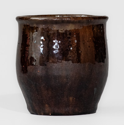 JOHN BELL, Waynesboro, PA Manganese-Glazed Redware Jar