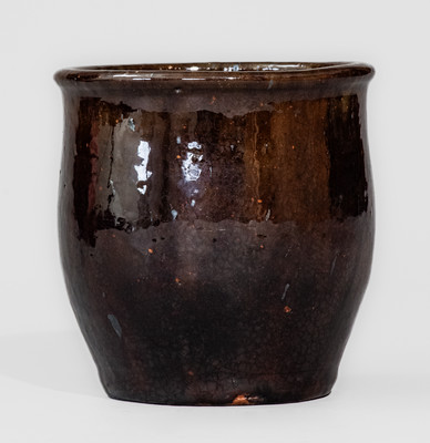 JOHN BELL, Waynesboro, PA Manganese-Glazed Redware Jar
