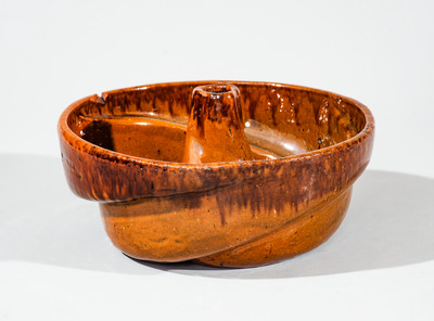 JOHN BELL / WAYNESBORO Manganese-Decorated Redware Cake Mold