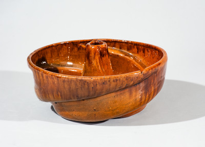 JOHN BELL / WAYNESBORO Manganese-Decorated Redware Cake Mold