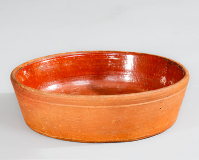 Rare UPTON M. BELL. / Waynesboro. Pa. Small-Sized Redware Dish