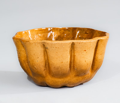 JOHN BELL / WAYNESBORO, Pennsylvania Redware Pudding Mold, c1850-80