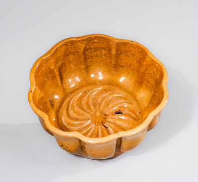JOHN BELL / WAYNESBORO, Pennsylvania Redware Pudding Mold, c1850-80