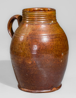 Fine Early New England Redware Pitcher, late 18th century