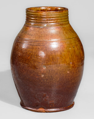 Fine Early New England Redware Pitcher, late 18th century