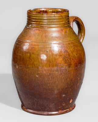 Fine Early New England Redware Pitcher, late 18th century