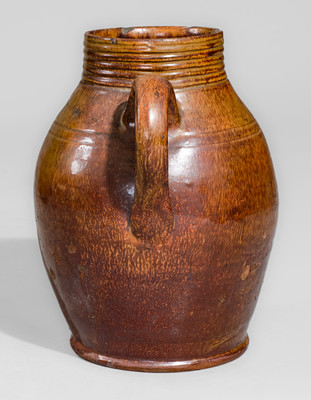 Fine Early New England Redware Pitcher, late 18th century