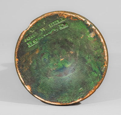 Rare JOHN W. BELL / Waynesboro, Pa Painted Redware Vase, late 19th century