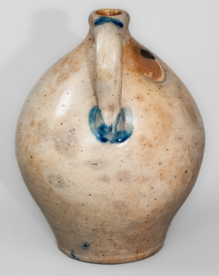 C. CROLIUS / MANUFACTURER / NEW-YORK Cobalt-Decorated Stoneware Jug