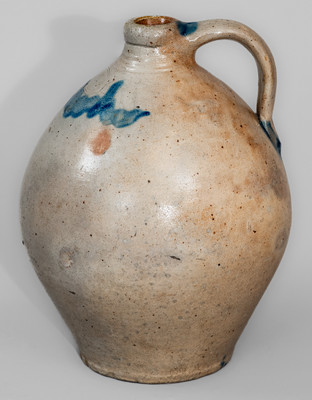 C. CROLIUS / MANUFACTURER / NEW-YORK Cobalt-Decorated Stoneware Jug
