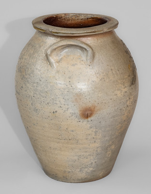 Attrib. Thomas Wilbur, Zanesville, Ohio Three-Gallon Stoneware Jar w/ Incised Decoration, c1825
