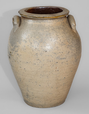 Attrib. Thomas Wilbur, Zanesville, Ohio Three-Gallon Stoneware Jar w/ Incised Decoration, c1825