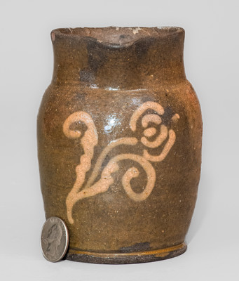 Extremely Rare attrib. Mottern Pottery, Carter County, Tennessee Small-Sized Redware Cream Pitcher