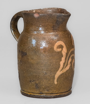 Extremely Rare attrib. Mottern Pottery, Carter County, Tennessee Small-Sized Redware Cream Pitcher