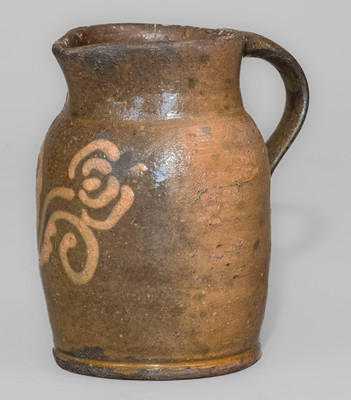 Extremely Rare attrib. Mottern Pottery, Carter County, Tennessee Small-Sized Redware Cream Pitcher