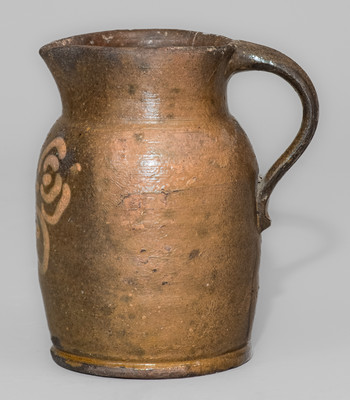Extremely Rare attrib. Mottern Pottery, Carter County, Tennessee Small-Sized Redware Cream Pitcher