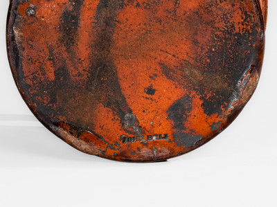 JOHN BELL (Waynesboro, PA) Redware Butter Tub, c1840-80