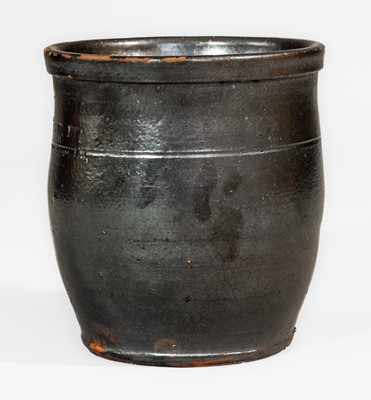Scarce UPTON M. BELL / Waynesboro, Pa Redware Jar, circa 1895