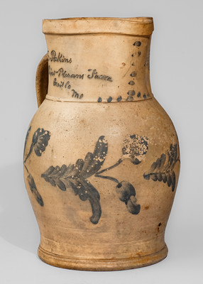 Exceedingly Rare and Important Joseph B. Remmey, North East, MD "Point Pleasant Farm" Large Presentation Pitcher