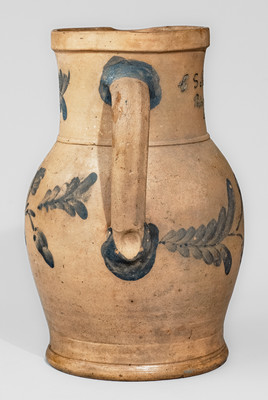 Exceedingly Rare and Important Joseph B. Remmey, North East, MD "Point Pleasant Farm" Large Presentation Pitcher