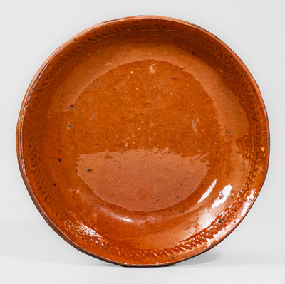 JOHN BELL / WAYNESBORO, PA Redware Dish, circa 1850-80