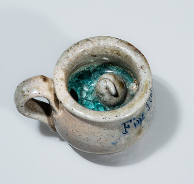 Miniature Salt-Glazed Stoneware Chamberpot, Anna Pottery / Wallace and Cornwall Kirkpatrick