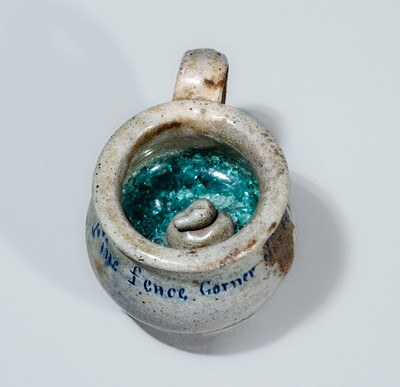 Miniature Salt-Glazed Stoneware Chamberpot, Anna Pottery / Wallace and Cornwall Kirkpatrick