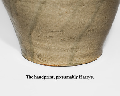 Rare and Fine Stoneware Jar attrib. Harry at Pottersville Stoneware Manufactory, Edgefield District, SC, c1830
