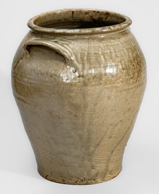 Rare and Fine Stoneware Jar attrib. Harry at Pottersville Stoneware Manufactory, Edgefield District, SC, c1830