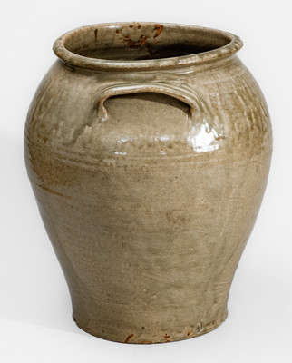 Rare and Fine Stoneware Jar attrib. Harry at Pottersville Stoneware Manufactory, Edgefield District, SC, c1830