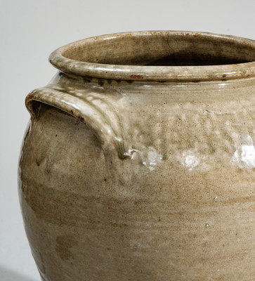 Rare and Fine Stoneware Jar attrib. Harry at Pottersville Stoneware Manufactory, Edgefield District, SC, c1830
